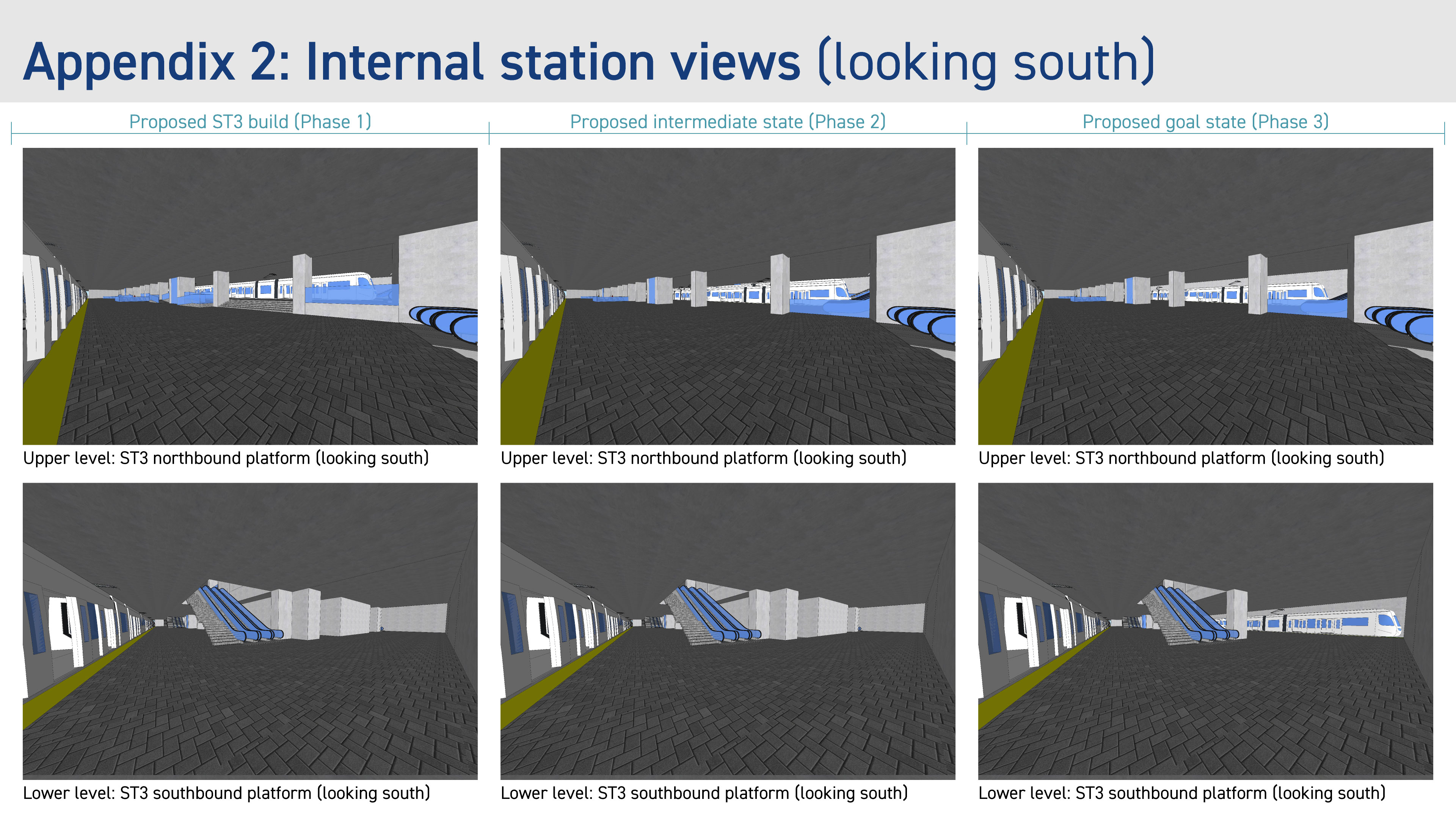Appendix 2: Internal station views (looking south)